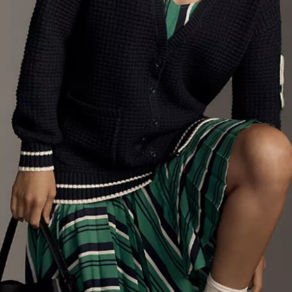 By Anthropologie Slouchy Varsity Cardigan - Picture 6 of 7